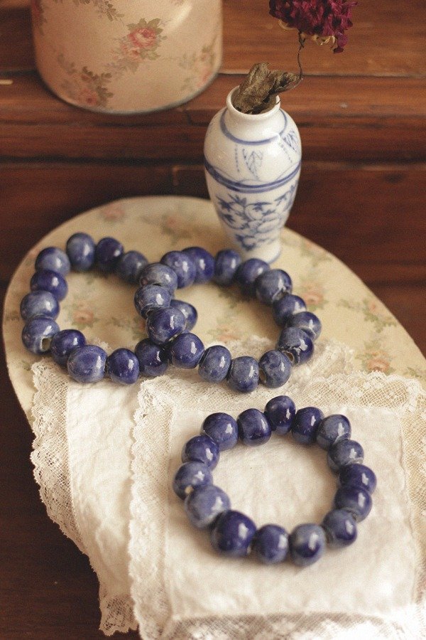 Producto - 3 Pulseras Cuentas de Cerámica "Hyacinths"