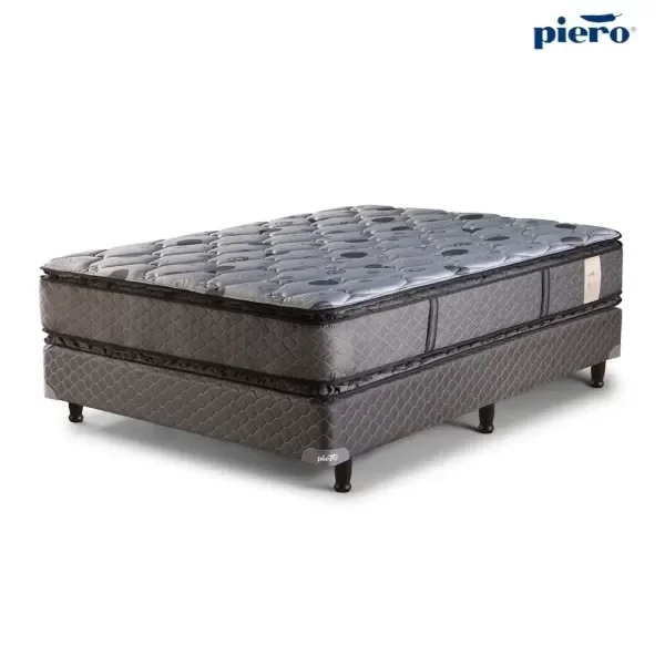 Producto - Sommier y Colchón Piero Regno Doble Pillow Top 190x140 + 2 Almohadas de Regalo - 3