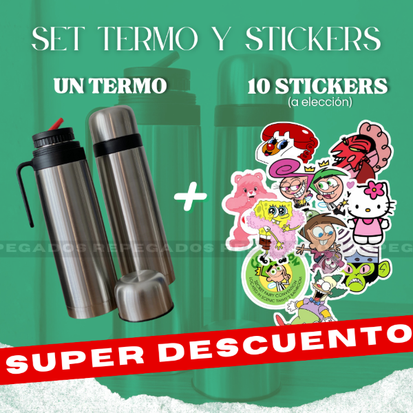 Producto - SET TERMO Y STICKERS