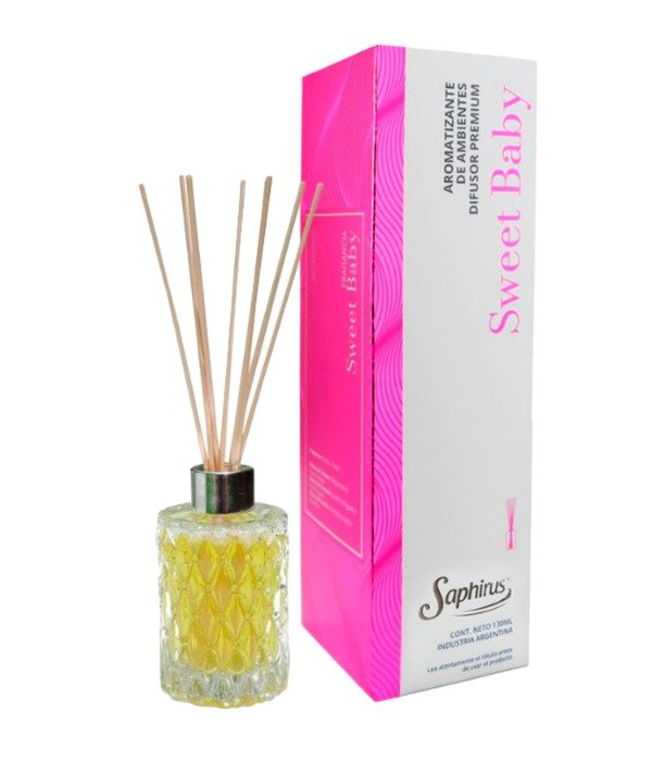 Producto - Difusor De Ambientes Saphirus Premium 130Ml - Sweet Baby