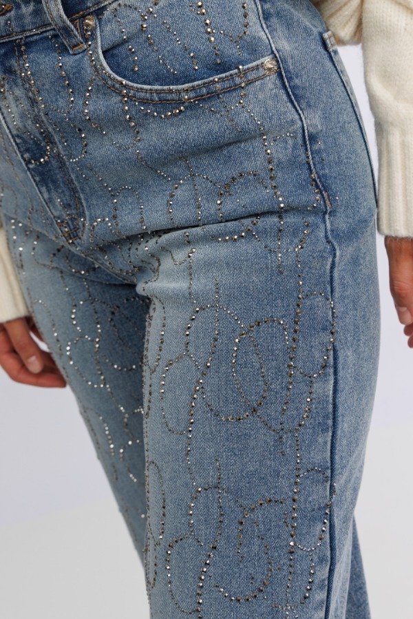 Producto - Jeans AF elastizado con apliques importado 20023