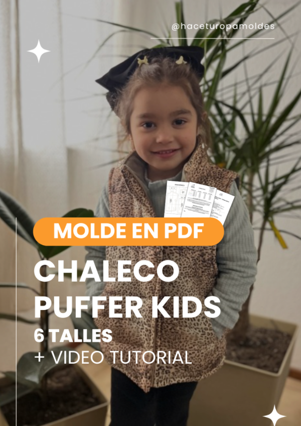 Producto - CHALECO PUFFER KIDS + VIDEO TUTORIAL