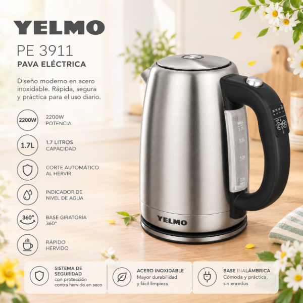 Producto - PAVA ELECTRICA YELMO PE3911