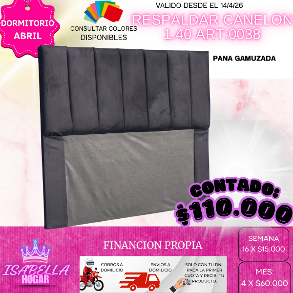 Producto - RESPALDAR CANELON 1.40