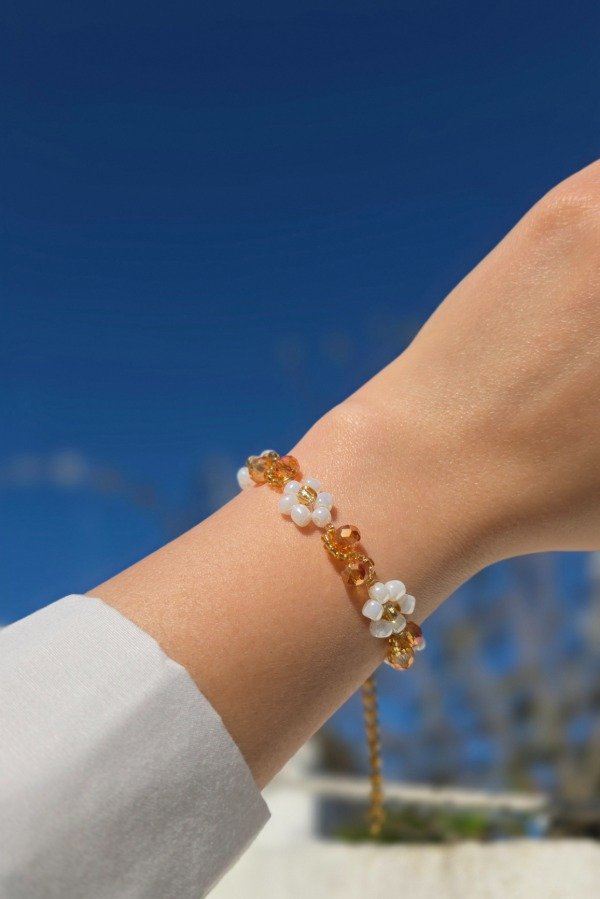 Producto - Pulsera de Flores Edén Garden - Champagne