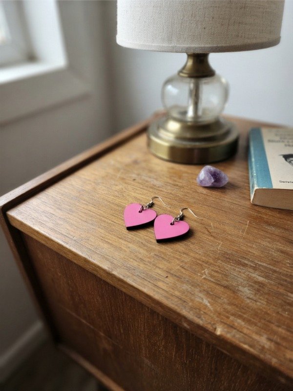 Producto - Aros Corazón / Fucsia Power - 1