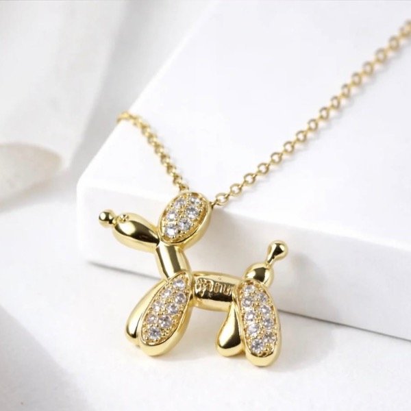 Producto - Collar Perrito Zirconia Dorado
