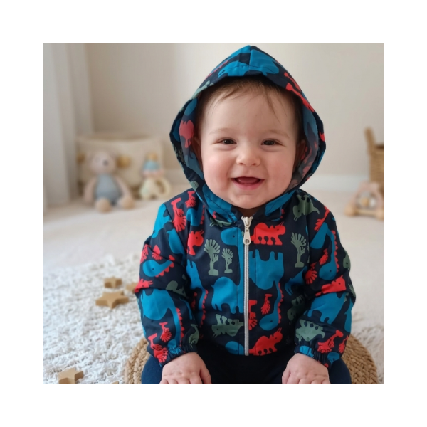 Producto - campera rompeviento DINOS azul oscuro