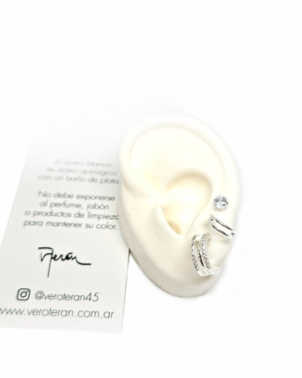 Producto - Aros trio micropavé cubic