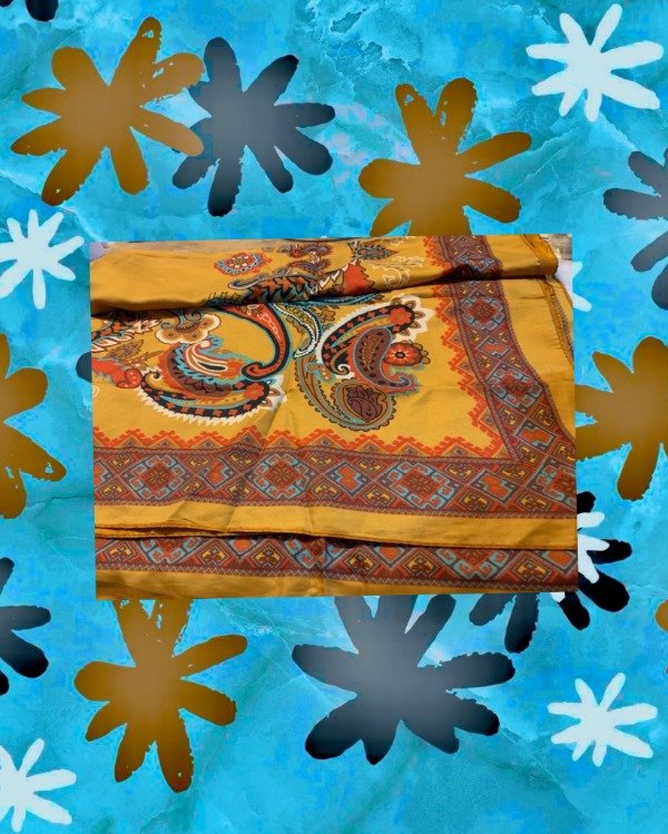 Producto - Pañuelo de seda grande Amarillo