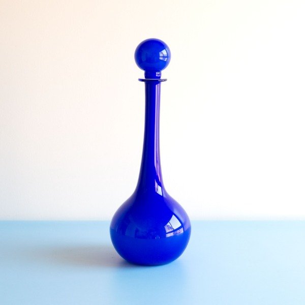 Producto - Botellón de murano años 70 color azul cobalto