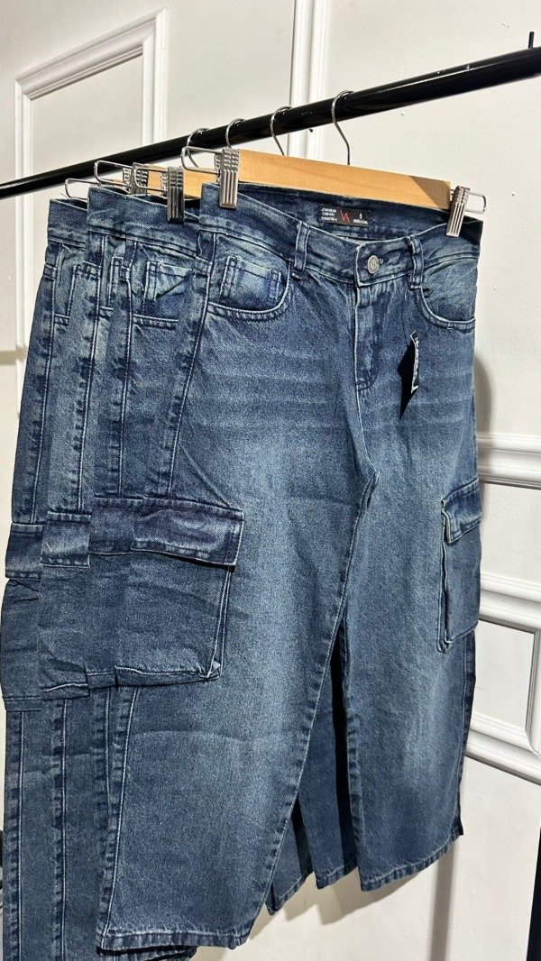 Producto - Jeans cargo azul niños