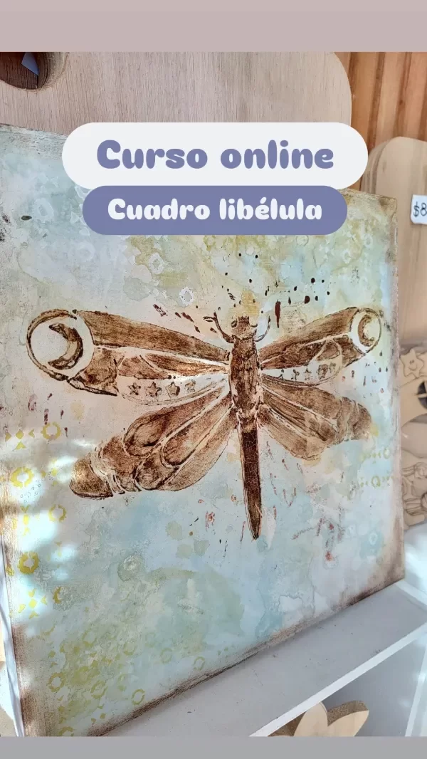 Producto - Curso online cuadro libélula especial falsos acabados