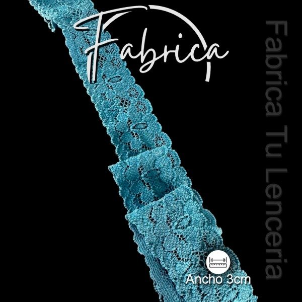 Producto - PFV37 Puntilla fina Petróleo 3cm (por metro)