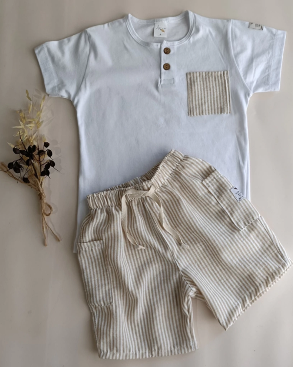 Producto - SHORT CARGO POLINA NIÑO RAYADO - 4