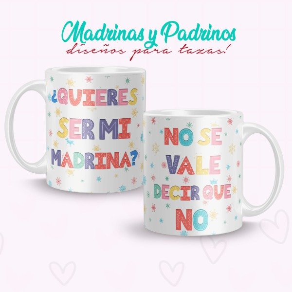 Producto - Plantillas Tazas Padrino Madrina Bautismo Padrinos Sublimar #T773 - 6
