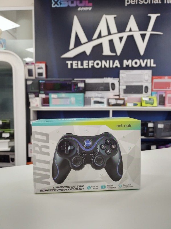 Producto - Gamepad Android Bluetooth c/ Soporte 5en1 Netmak NM-NITRO