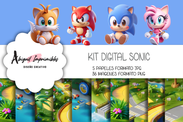 KIT DIGITAL SONIC - Abigail Imprimibles