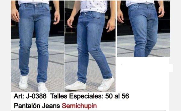 Producto - LINEA UOMO Pantalón jeans semi chupín talles especiales