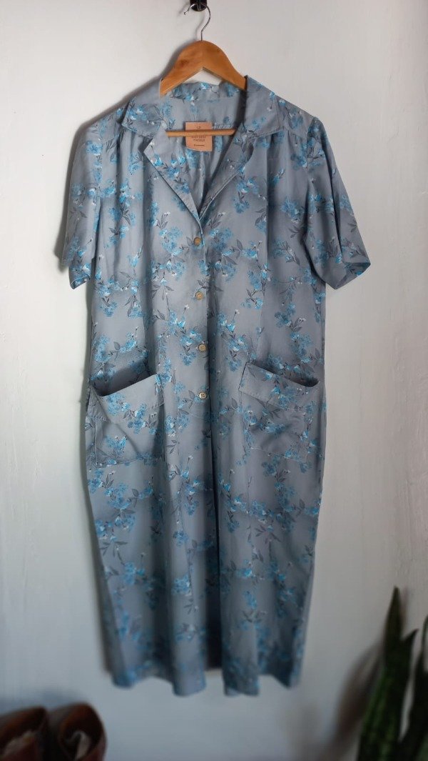 Producto - VESTIDO CELESTE FLORES TURQUESA