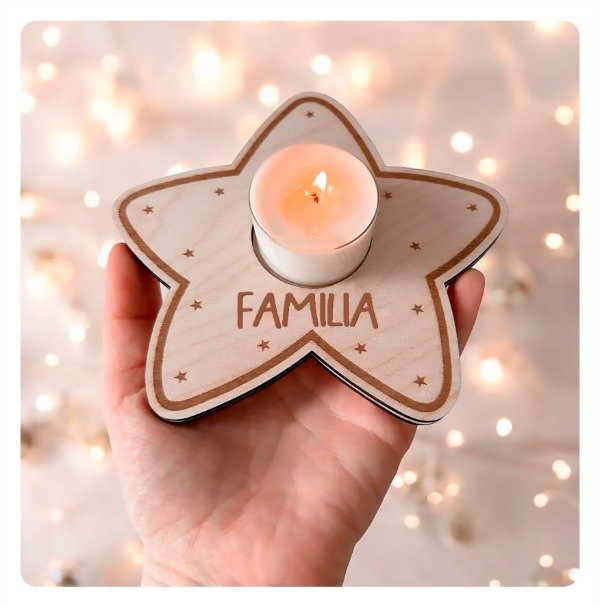 Producto - PORTAVELAS ESTRELLA CON VELITA DE NOCHE