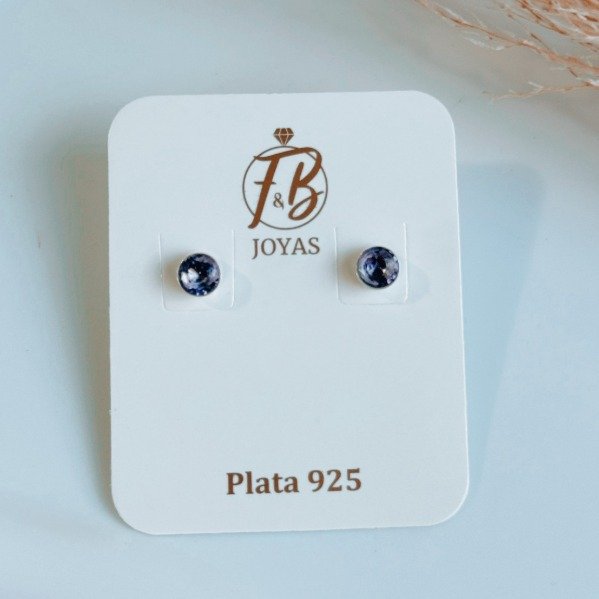 Producto - Aros Pasantes Violeta Medium Plata 925