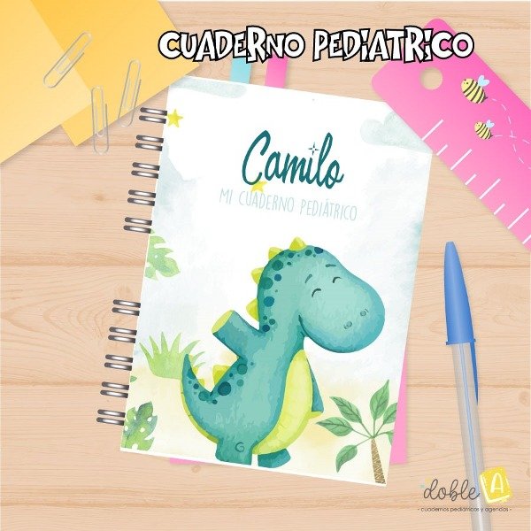 Producto - Cuaderno Pediátrico + Libreta de Vacunas Dino 02