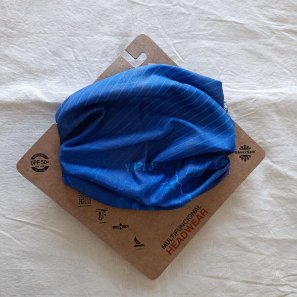 Producto - Cuellito multifunción Azul degradé rayitas Yazuca