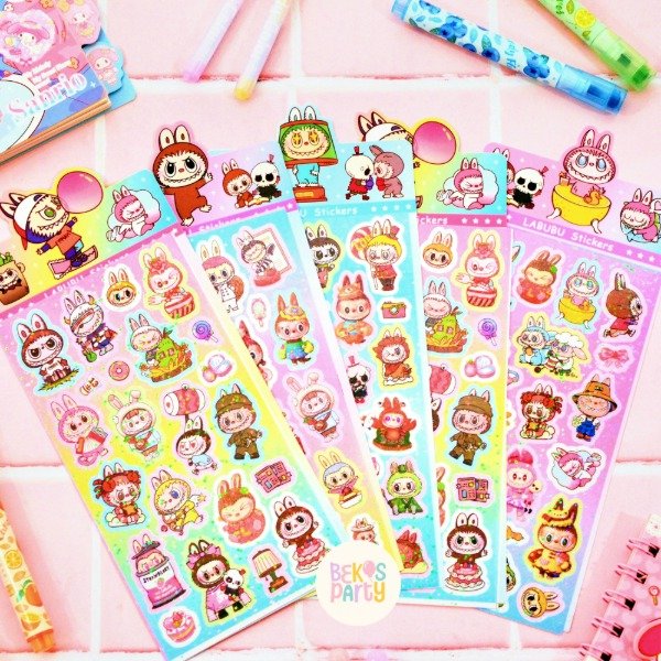 Producto - Stickers holograficos Labubu x 5 planchas