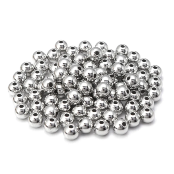 Producto - Esferas / Separadores / Bolitas Macizas / 4 MM / Acero Quirúrgico / 50 Unidades