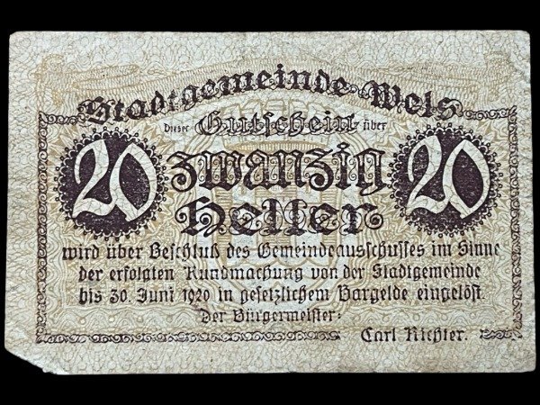 Producto - Austria - Wels (1920) 20 Heller