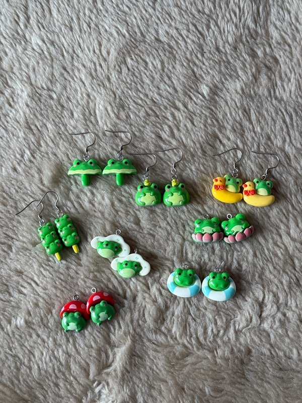 Producto - Aros Colgantes Kawaii Frog Sapito