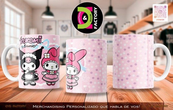 Producto - Taza Cartoon - Hello Kitty - Kuromi - TZ-RT-BL-11OZ-474-CTN-HK