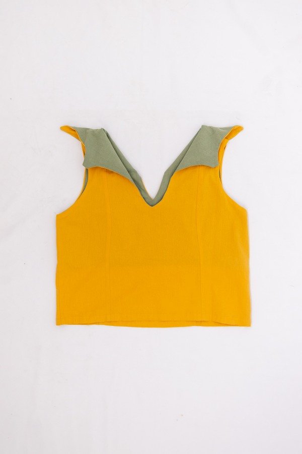 Producto - musculosa naranjo - naranja y verde