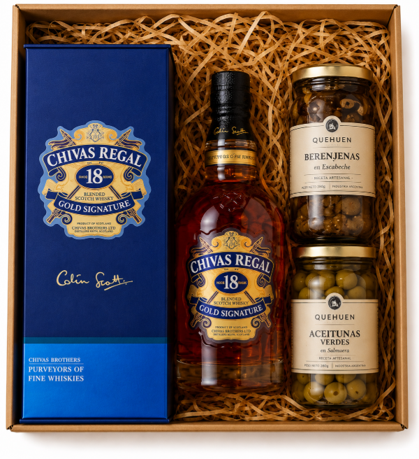 Producto - Caja de Regalo Chivas Regal 18 Años con Delicatessen Gourmet