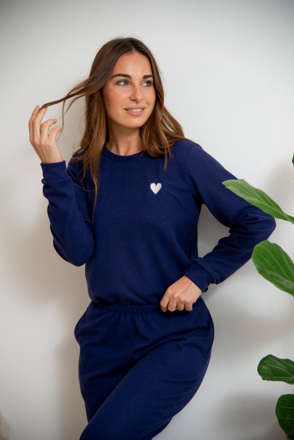 Producto - Pijama de Lanilla Azul talle XL