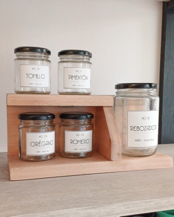 Producto - Organizador de mesada + Frascos especieros