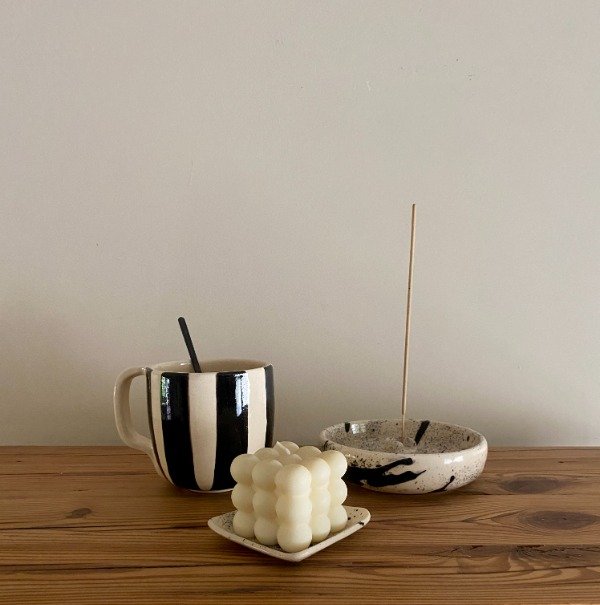 Producto - Taza Rayas negra extra grande - A PEDIDO