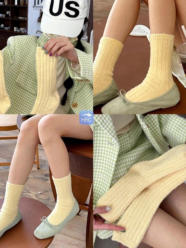 Producto - Calcetines gruesos de colores gruesos.