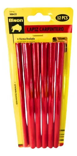 Producto - Set x12 lápices 18cm de carpintero y albañil 900455