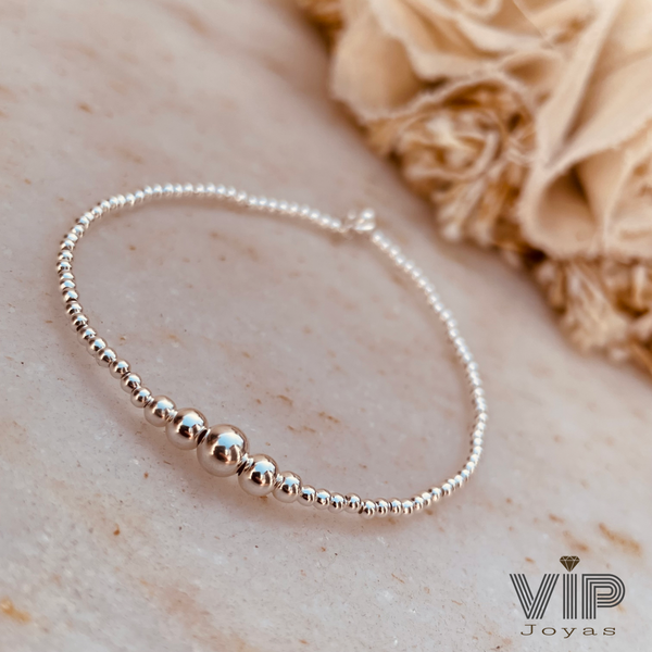 Producto - Pulsera Bolitas Combinadas Plata 925