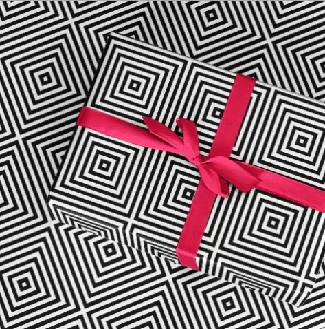 Producto - Papel de Regalo 70x100cm Blanco y negro