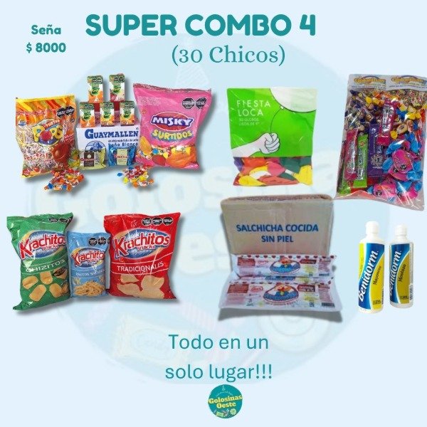 Producto - Super combo 4 (30 Chicos)