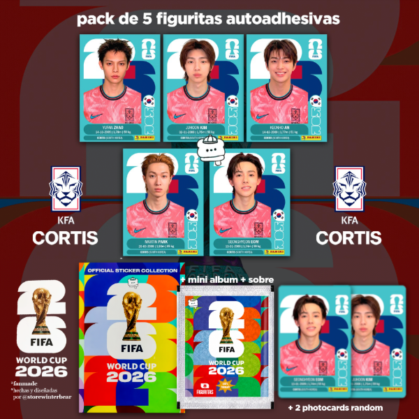 Producto - pack figuritas korea cortis