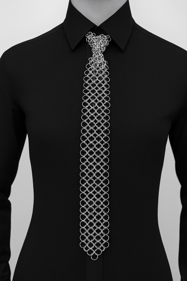 Producto - Cota TIE corbata platino Simple