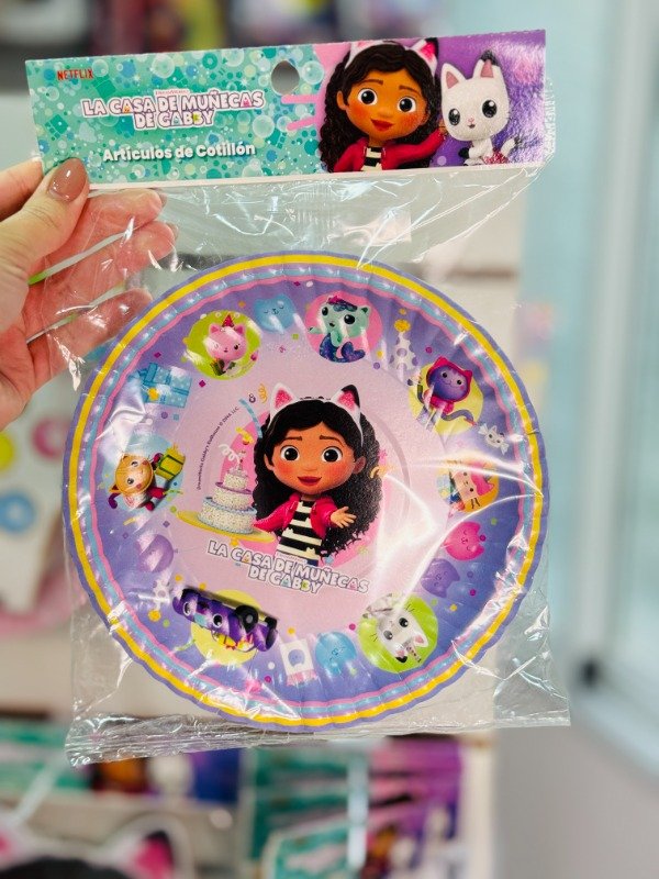 Producto - Platos La casa de muñecas de Gabby x8u