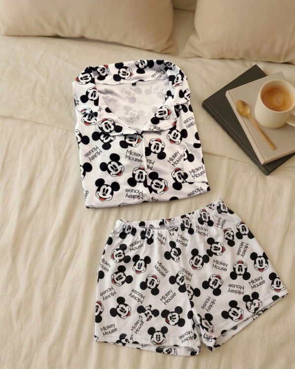 Producto - Pijama camisero Mickey blanco