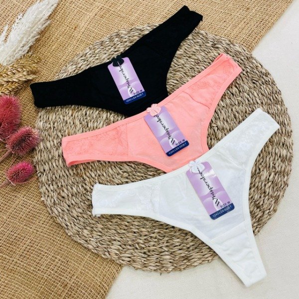 Producto - Art. 6258 - WHISPERSLEELA - PACK X3 Colaless Algodon/Lycra Puntilla Laterales