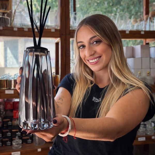 Producto - FLORERO MAXI DIFUSOR RAYADO FUME