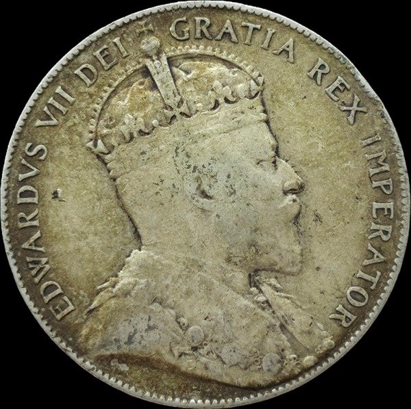 Producto - Terranova 50 Cents 1908 Eduardo VII (160.000) Km#11 F+ (Escasa) - 1